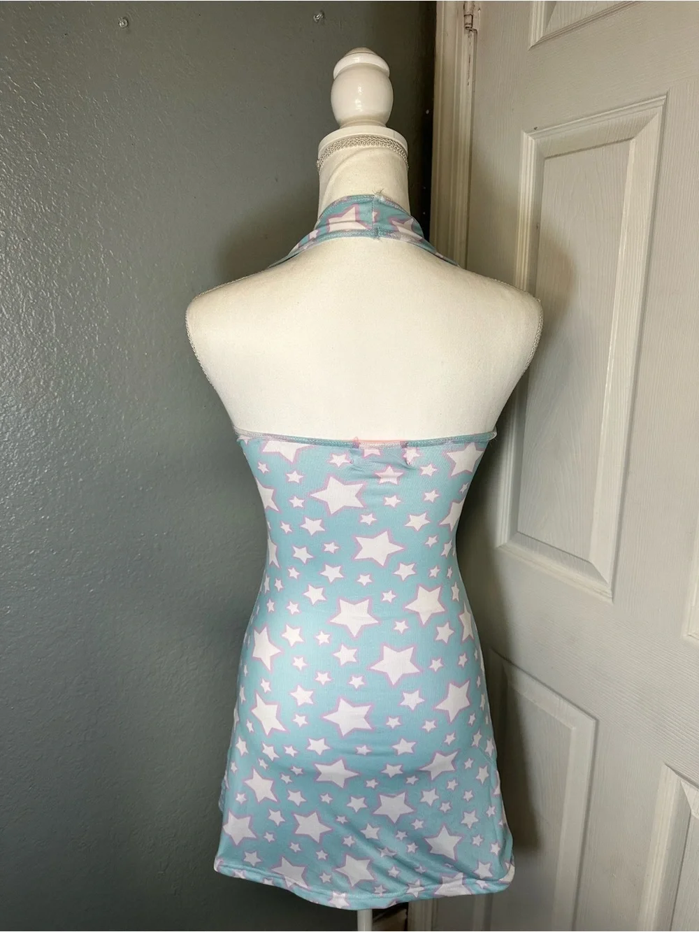 Sugar Thrillz Mint Star Halter dress